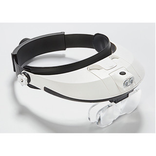 แว่นขยายสวมหัว พร้อมไฟ LED 2 LED Headband Illuminating Magnifier รุ่น MG81001-G