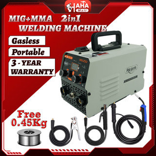 HHM เครื่องเชื่อม MIG อินเวอร์เตอร์ Tig Arc MMA 2in1 แบบพกพา IGBT DC Arc MIG