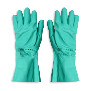 Safety Grove size L/DEXTOR /ถุงมือยางไนไตร สีเขียว คู่