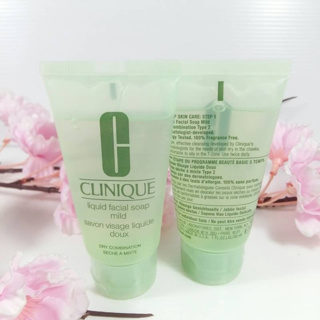 แท้ชัวร์!! Clinique Liquid Facial Soap Mild 30ml. สบู่เหลวเนื้อเจลใส อ่อนโยนต่อผิว