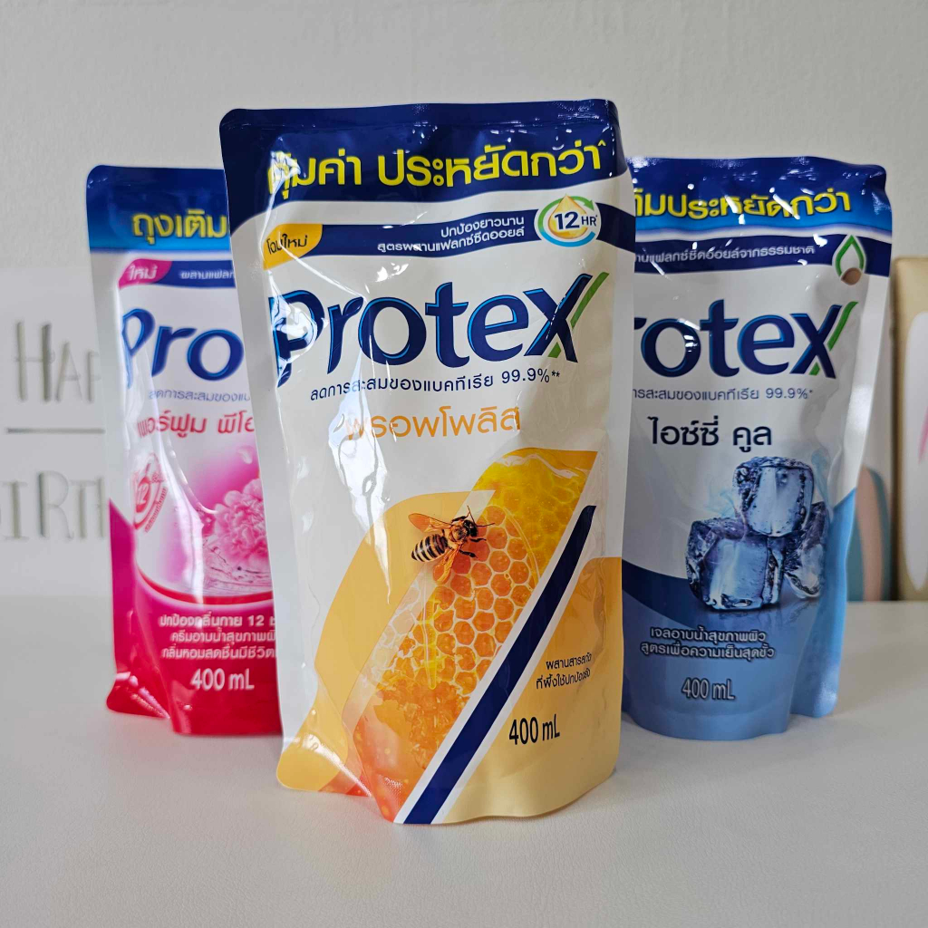 Protex ครีมอาบน้ำ โพรเทคส์ ถุงเติม 400 มล. เจลอาบน้ำรีฟิล protex – โปรปัง