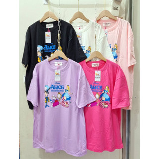 🎀เสื้อยืด oversize ลาย Alic in wonderland 🐰💓 ป้าย it’s my day ผ้า cotton 100%