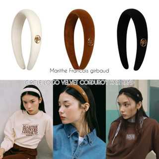 พรีออเดอร์ของแท้   Marithe Francois girbaud   CIRCLE LOGO VELVET CORDUROY HAIR BAND