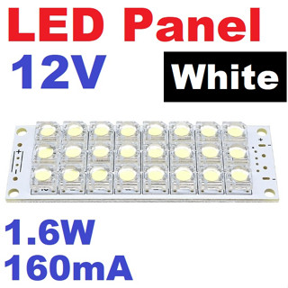 DC 12V Super Bright White Piranha 24 LED Panel Energy Saving Board Light Night Table Lamp แสงสีขาว