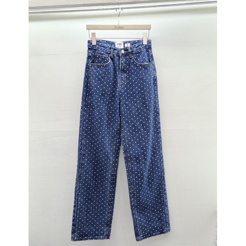 กางเกงยีนส์ลายจุด ป้าย FSY❤️