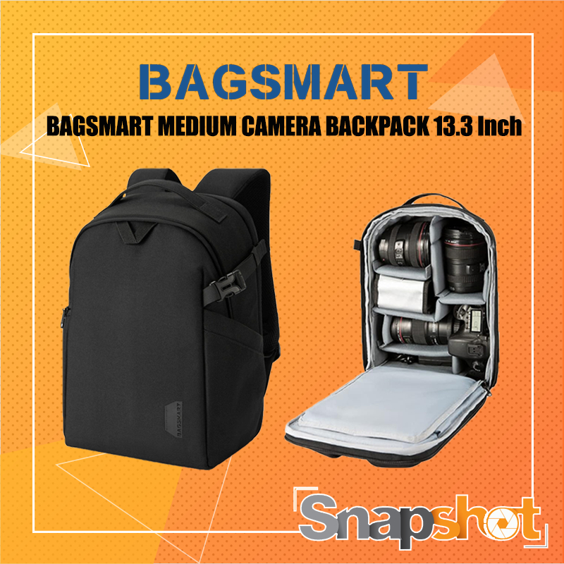 กระเป๋ากล้อง BAGSMART MEDIUM CAMERA BACKPACK 13.3 Inch กระเป๋าสะพายหลัง