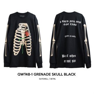 QWT48-1 GRENADE SKULL BLACK เสื้อแขนยาวดำ