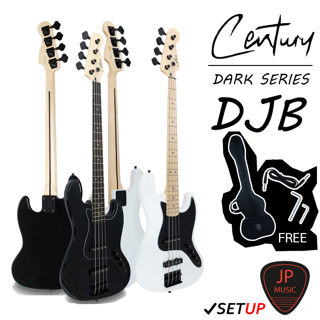 Century DJB Jazz Bass Dark Series เบสไฟฟ้า [แถมฟรี กระเป๋าใส่เบส+สายแจ็ค]