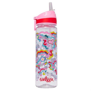 Smiggle Plastic Drink Bottle 650ML ขวดน้ำสมิกเกอร์ ลาย หัวใจ ยูนิคอล พร้อมส่งในไทย