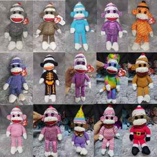 AM 06(2) - ตุ๊กตาลิง ty Socks The Socks Monkey ขนาด 9 นิ้ว