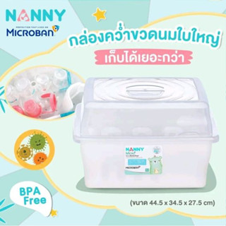 Nanny  ที่คว่ำขวดนมมีฝาปิด Microban ป้องกันแบคทีเรีย  ที่คว่ำขวดนม มี 2 ไซด์