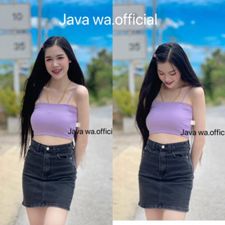 🔥Java wa shop🔥เสื้อเกาะอกเเฟชั่น เสื้อเกาะอกมินิสายเดี่ยว พร้อมส่ง! ส่งไว มีปลายทาง🔥เสื้อสายเดี่ยววินเทจเกาะอก