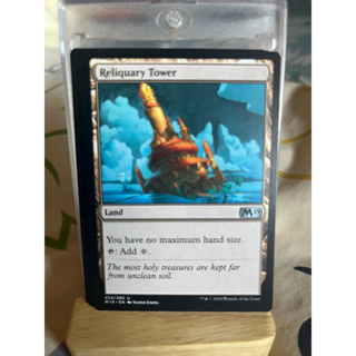 การ์ด MTG Reliquary Tower Land Magic the Gathering EDH รุ่น Core Set M19 สภาพ Nm