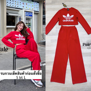 Set เสื้อแขนยาว แมตกางเกงขายาว หน้าอกสกรีนลาย สีแดงสดนื้อผ้าดีมาก งานสวยไปเลยค้า  รุ่นนี้งานตามหาอีกแล้ววว