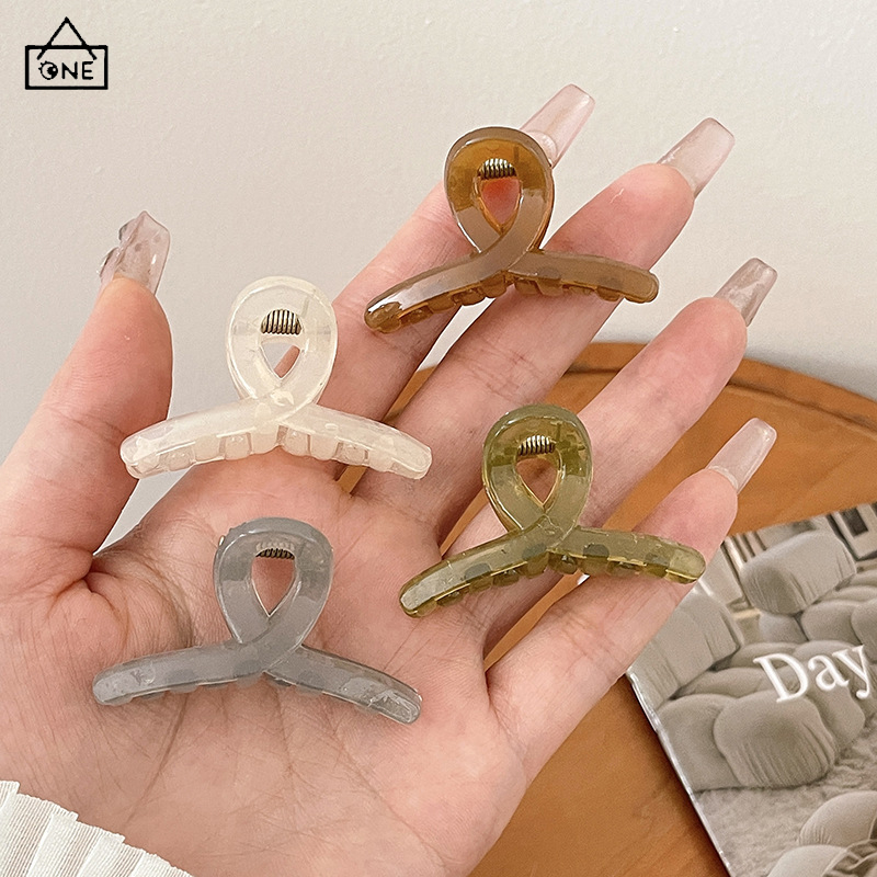 COD❤️พร้อมส่งกิ๊บติดผมส์ใสเนื้อแมตต์อัพเกรดขนาดใหญ่จับคลิปย้อนยุคที่เรียบง่ายเวอร์ชั่นเกาหลีแฟชั่นเครื่องประดับผม-a.one