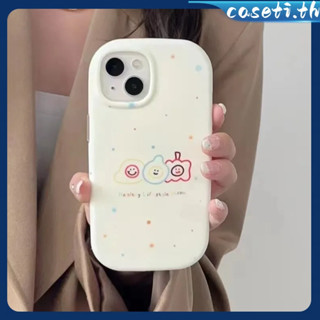 คูปองเคลม🎀เคสไอโ case for iphone 11 12 กราฟฟิตีที่เรียบง่ายการแสดงออกที่ผิดปกติ เคส 14 13 12 11 pro max เคลือบด้านป้องกั