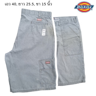 Dickies กางเกงสามส่วนทรงช่าง สีเขียวเทา size 40