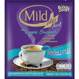 กาแฟMind plus 3in1 บัดดี้ดีน มายด์พลัส สูตรหวานน้อย(Buddy Dean Mild plus 3in1 L&amp;L Less sweet)