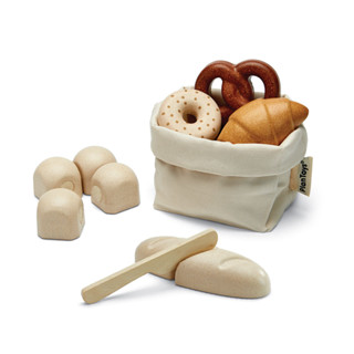 PlanToys ของเล่นไม้ แปลนทอยส์ ชุดขนมปัง ของเล่นเสริมทักษะ เสริมสร้างพัฒนาการ BREAD SET (2y+)