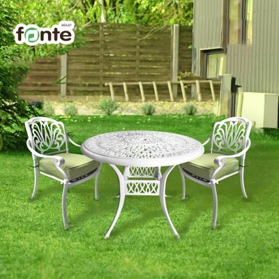 FONTE เก้าอี้สนามอัลลอย พร้อมเบาะรองนั่ง FONTE รุ่น 145.716CS สีขาว - เขียว