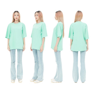 ON14 Mint สีมิ้น Oversize Cotton100% USA NO. 40 รุ่นยืดหยุ่นสูง