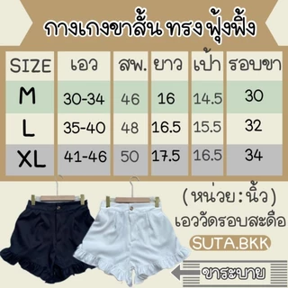 กางเกงบาบี้ขาระบาย สาวอวบอ้วน