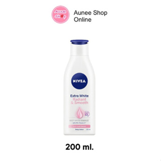 ส่งฟรี !! (200 ml.) นีเวีย เอ็กซ์ตร้า ไวท์ เรเดียนท์ แอนด์ สมูท โลชั่น โลชั่นทาผิว NIVEA Extra White Radiant &amp; Smooth Lo