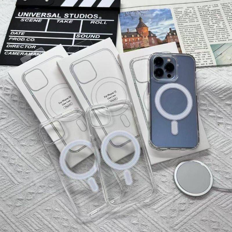 เคสใส สำหรับ iPhone 16e 15 pro max/15 plus/15 16 pro max 16 pro 16 plus 16 เคสใส magnetic