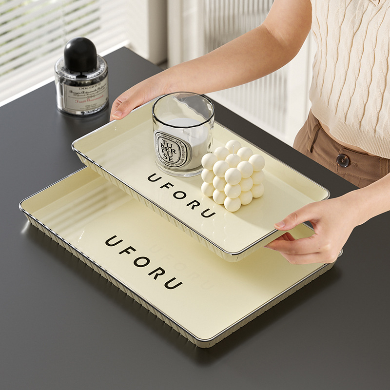 Dear Home ถาดเสิร์ฟอาหาร ถาดพลาสติก สไตล์นอร์ดิก ใส่ของ