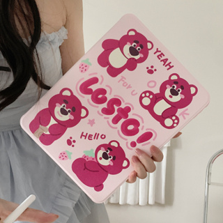 🎁ส่งของขวัญ🎁การ์ตูน Lotso น่ารัก เคส for iPad Gen10 10.9 2022 Gen9 10.2 pro 11 2021 เคสไอแพด Air4 5 Case การหมุน 360