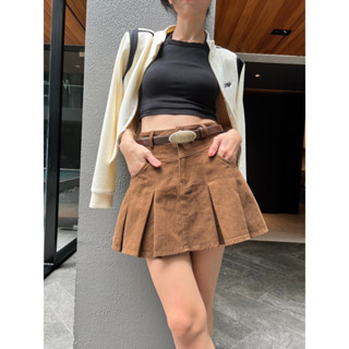 CHANI : S2152 l New mini skirts with belt กระโปรงสั้นพร้อมเข็มขัด