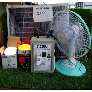 ชุดนอนนา โซล่าเซลล์ (อเนกประสงค์) 20A 220V 200W AC