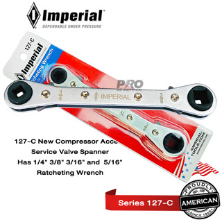 imperial เครื่องมือช่าง ประแจเปิดวาล์ว Series-127C-New อิมพีเรียล USA. มี4ขนาดในชุด 1/4”3/8”3/16 5/16”