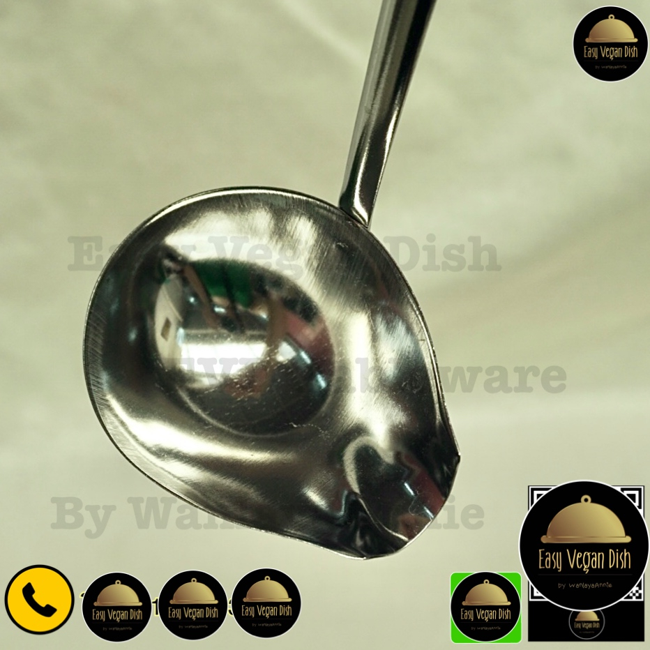 กระบวยตักน้ำซุป มีปากเท กระบวยสุกี้ ด้ามสีน้ำตาล สเตนเลส ที่ตักซอส ที่ตักน้ำจิ้ม กระบวยตักน้ำจิ้ม - รูปที่ 5