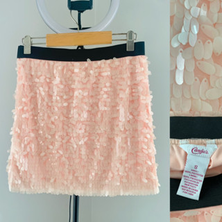 Candies Womens Pink Sequin Skirt Size S กระโปรงปักเลื่อมสีชมพู SQ15