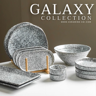 จานชามเซรามิค ถ้วย สไตล์ญี่ปุ่น ลาย Galaxy Glaze รูปทรงคลาสสิค