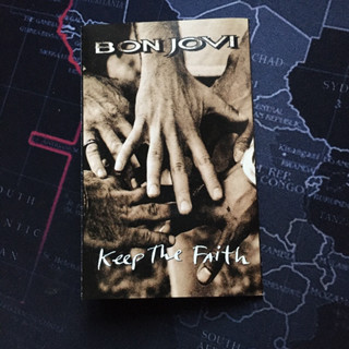 มือสอง • ปกเทป Bon Jovi ; Keep the Faith (ไม่มีม้วนเทป)