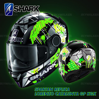 หมวกกันน็อค SHARK รุ่น SPARTAN REPLICA LORENZO CATALUNYA GP KGX (GLOSSY)