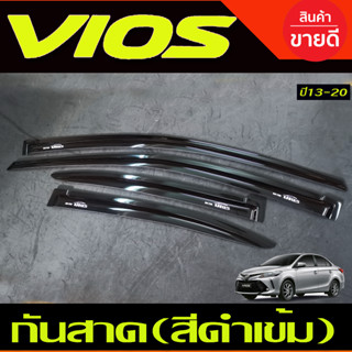 คิ้วกันสาด กันสาด สีดำเข้ม โตโยต้า วีออส TOYOTA VIOS 2013-2020 A