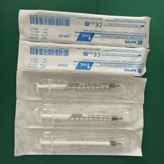 Nipro Syringe 1 ml. without needle for single(luer slip) 100 pcs /box.