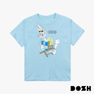 DOSH KIDS UNISEX T-SHIRTS WB เสื้อยืดคอกลม แขนสั้น เด็กชาย-เด็กหญิง FDWABT5002-LB