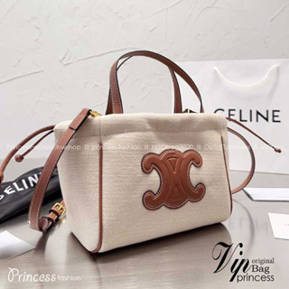 CELINE Horizontal Cabas Canvas / CELINE TOTE BAG กระเป๋าทรงโท้ทกำลังมาแรง ขนาดและดีไซน์ทรงสี่เหลี่ยมผืนผ้า