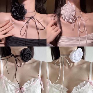 สร้อยคอดอกไม้ Choker ผูกคอ/แขน/เอวได้ เหมาะกับแฟชั่นเวียดนามช่วงนี้มากๆแถมแมชกับลุคเท่ๆหรือลูกคุณหนูก็ได้ พร้อมส่งจากไทย