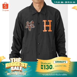 เสื้อแจ๊คเก็ตกันลม HUF x Thrasher Split Coaches Jacket รับประกันของแท้ มือ1 พร้อมส่ง