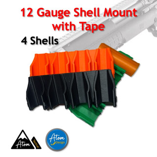 แผ่นติดตั้งลูกขนาด 12 GA แบบ 4 ลูก ชนิดเทปกาว - 12 Gauge 4 Shells Mount for Tape [Atom Design]