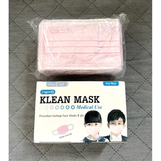 ‼️พร้อมส่งครบสี‼️ Klean Mask เด็กโต อายุ 7-12 ปี หน้ากากอนามัยทางการแพทย์ 3 ชั้น ลอตล่าสุด อย.ไทยถูกต้อง 50 ชิ้น/กล่อง