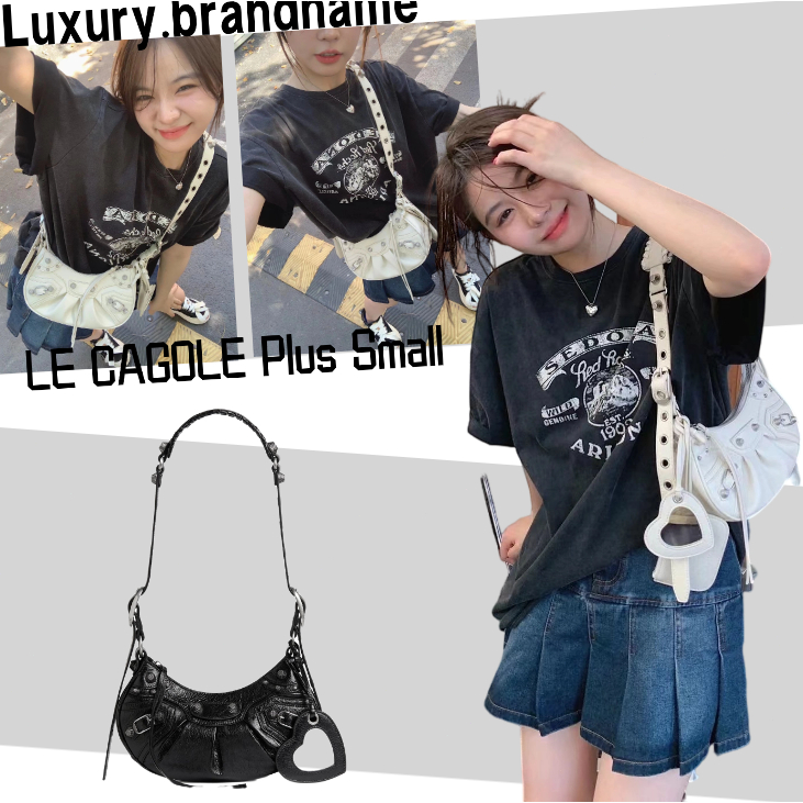 บาเลนเซียก้า Balenciaga LE CAGOLE plus กระเป๋าสะพายใบเล็ก/กระเป๋าสุภาพสตรี/รูปแบบใหม่