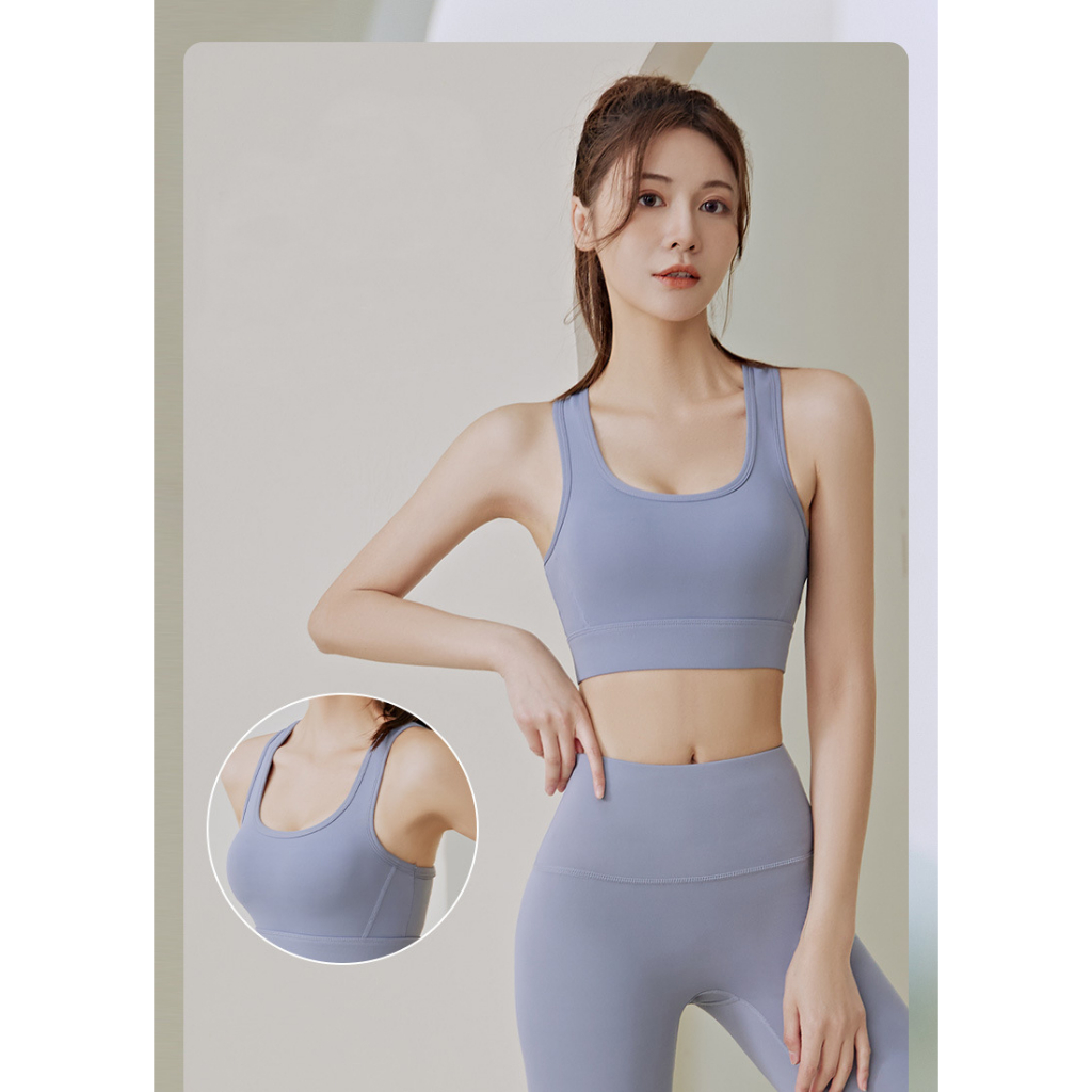 mvp sport เสื้อชั้นในกีฬาผู้หญิง เสื้อชั้นในโยคะ แผ่นรองโฟมถอดออกได้ รูปที่ 2