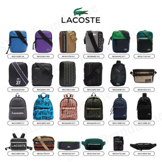 Lacoste กระเป๋าเป้สะพายหลัง เป้สำหรับผู้ชาย ผู้หญิง คาดอกลาคอส สินค้าแท้ อุปกรณ์ครบ มือ1