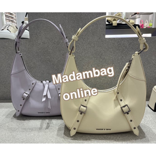 Charles Keith Grommet Crescent Hobo Bag กระเป๋าสะพายไหล่